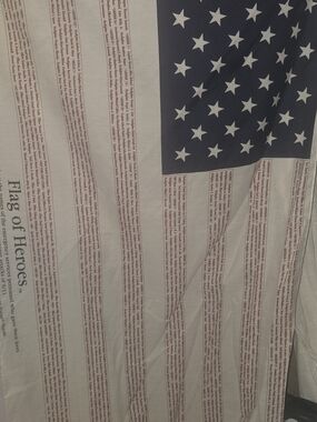 Patriotic 'Flag of Heroes' Printed Cotton Panel - Red, White, Blue